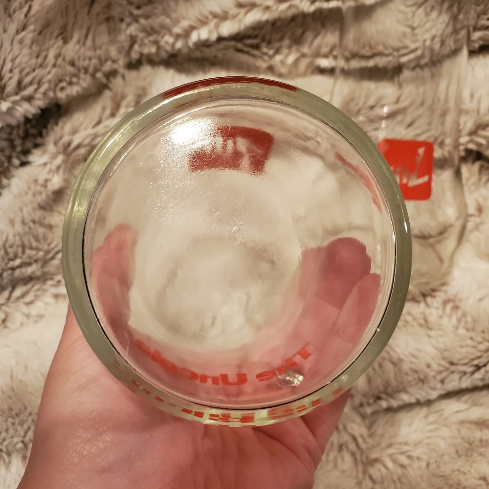7UP Upside Down Glass The Uncola Coca Cola 70s Vintage 16oz 6”Tall Set Of 2